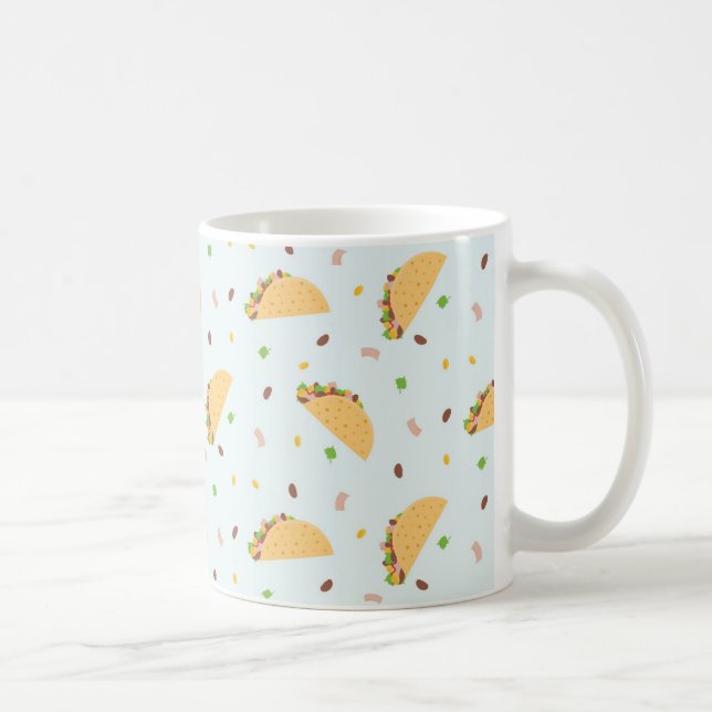 Caneca De Café Fome Pelo Padrão Dos Tacos (Direita)