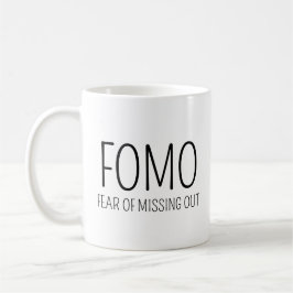 Caneca De Café FOMO Medo de Estar Por Fora