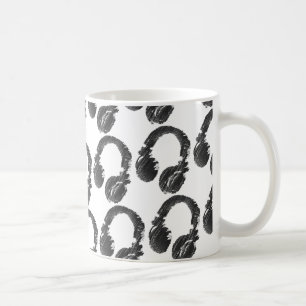 Caneca De Café fone de ouvido do Black Music Dejay