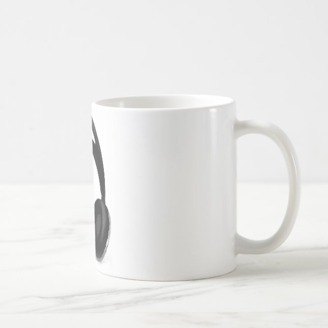 Caneca De Café Fone de ouvido pop Art (Direita)