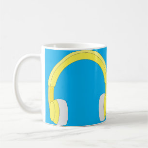 Caneca De Café Fones de ouvido