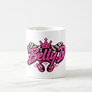 Caneca De Café Fones de Ouvido Belly.D Pink Crown Racing