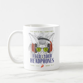 Caneca De Café Fones de ouvido do Buraco do Coelho