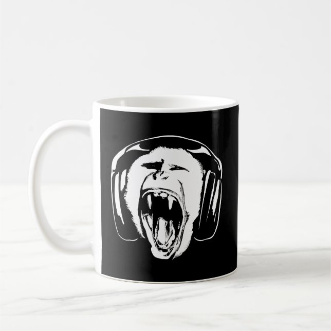Caneca De Café Fones de ouvido Macaco Music Lover (Esquerda)