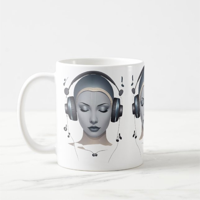Caneca De Café Fones de ouvido Musicais (Esquerda)