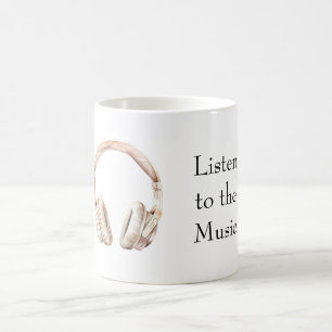 Caneca De Café Fones rosa blush