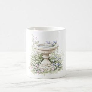Caneca De Café Fonte de Flores Azuis
