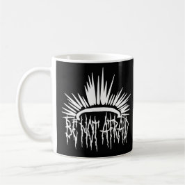 Caneca De Café Fonte de Metal Não Tenhas Medo Cristão Gótico