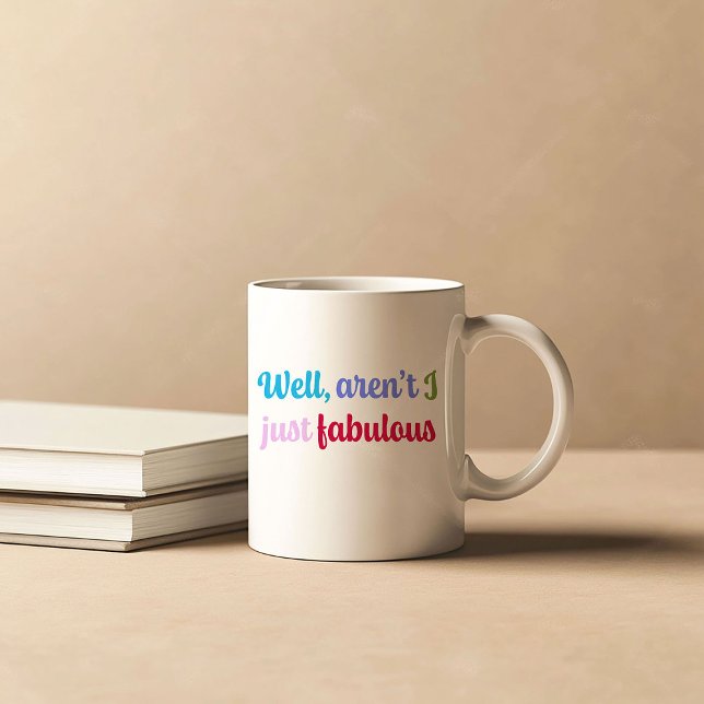 Caneca De Café Fonte Multicolorida Legal e Dito Sassy (Criador carregado)