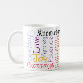 Caneca De Café Fontes de Palavras à Sua Maneira Cores SubWay Arte