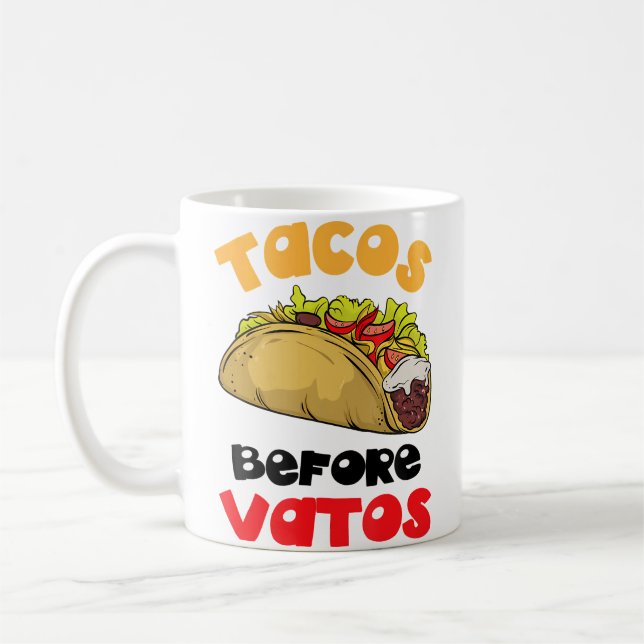 Caneca De Café Food Lovers Tacos Before Vatos (Esquerda)