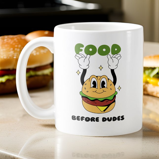 Caneca De Café Foodie - Comida Engraçada Antes Dos Cara (Criador carregado)