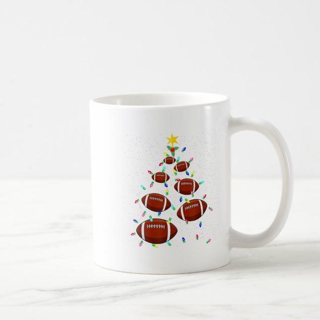 Caneca De Café Football Christmas Tree Light Xmas Football Boys G (Direita)