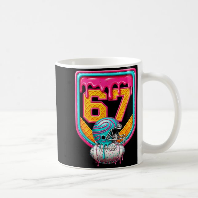 Caneca De Café Football Drip Number 67 Football Player  (Direita)