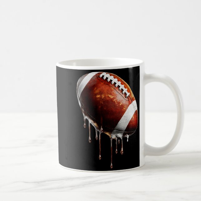 Caneca De Café Football Game Day Drip Graphic  (Direita)