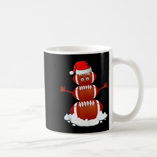 Caneca De Café Football Snowman Xmas Holiday Srts Player Funny Ch (Direita)