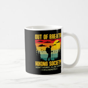 Caneca De Café Fora De Breath Caminhando A Sociedade De Caminho D