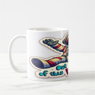 Caneca De Café Fora deste mundo - Citação Motivacional Cósmica