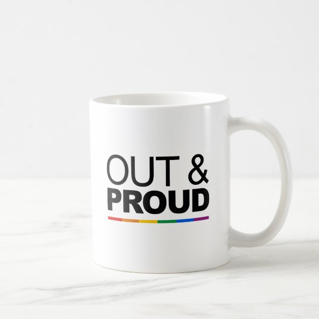 CANECA DE CAFÉ FORA DO ARMÁRIO E ORGULHOSO (Direita)