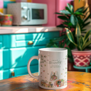 Caneca De Café Fora do Mercado   Monograma da Noiva Futura Sra.
