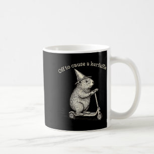 Caneca De Café Fora Para Causar Uma Confusão Divertida Patinete D