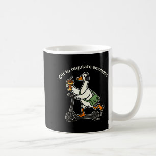 Caneca De Café Fora para regular emoções ganso bobo engraçado men