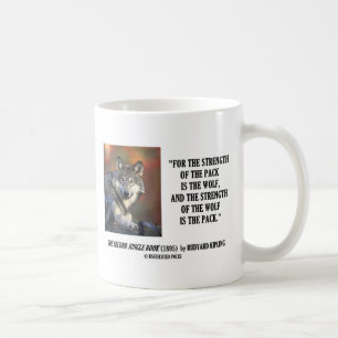 Caneca De Café Força de Rudyard Kipling das citações do lobo d