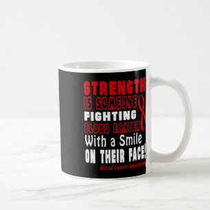 Caneca De Café Força é lutar contra o câncer no sangue com um sor
