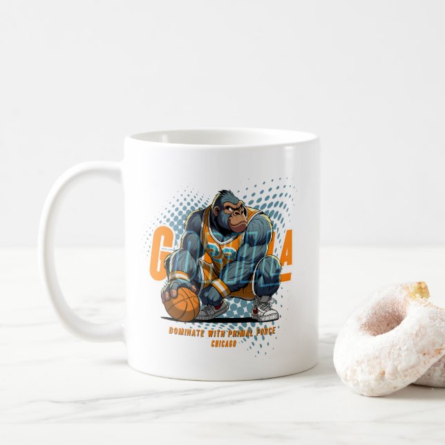 Caneca De Café Força Primária do Basquete | 11# Clássico Mug (Com Donut)