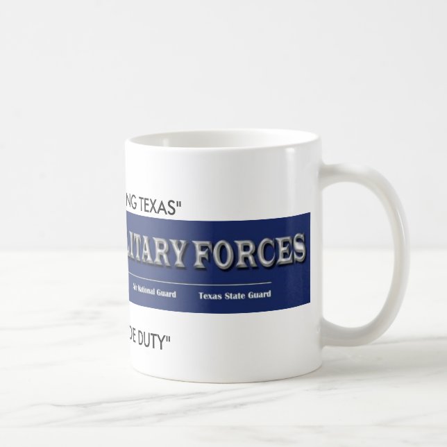 Caneca De Café forças militares de texas, "TEXANS que SERVEM (Direita)