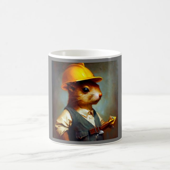 Caneca De Café Foreman de Construção de Esquilo (Centro)