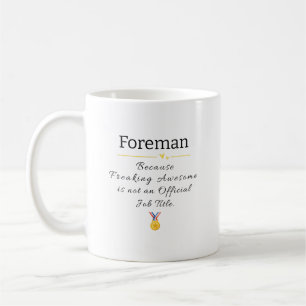 Caneca De Café Foremen Freaking Awmanutenção - Título de Trabalho