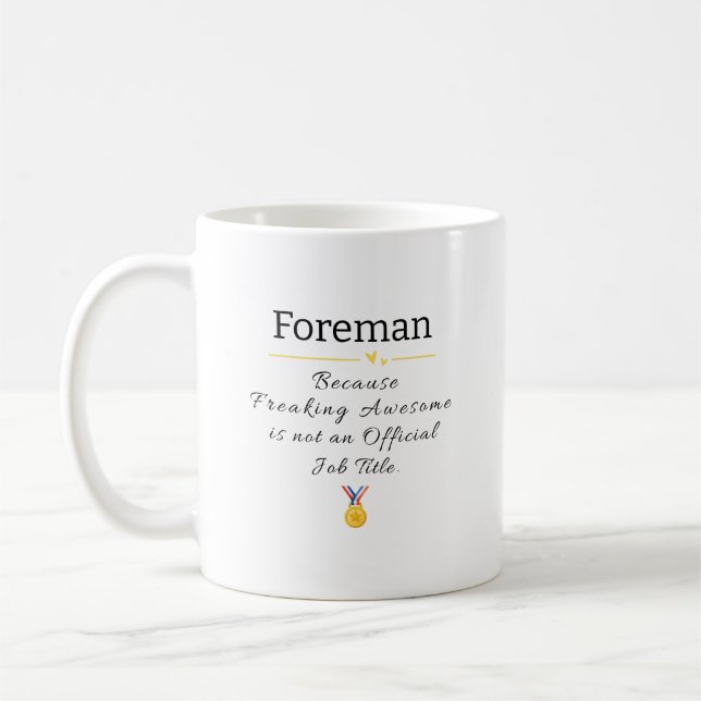 Caneca De Café Foremen Freaking Awmanutenção - Título de Trabalho (Esquerda)