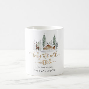 Caneca De Café Forest Deer Baby está frio lá fora