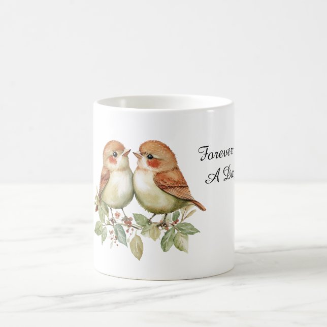 Caneca De Café Forever Love Birds (Centro)