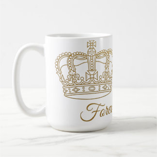 Caneca De Café Forever Royal King Queen Crown Anniversary Mug