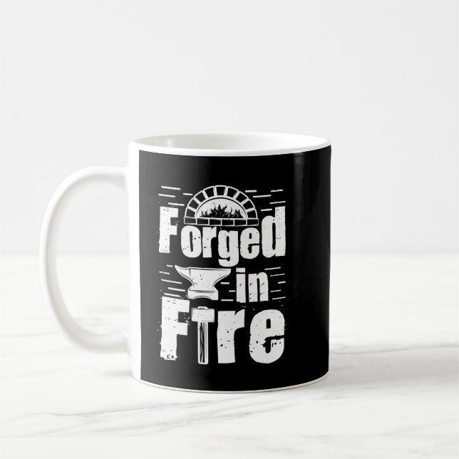 Caneca De Café Forjado em Fire Forge Metalsmith Blacksmithing Bla (Esquerda)