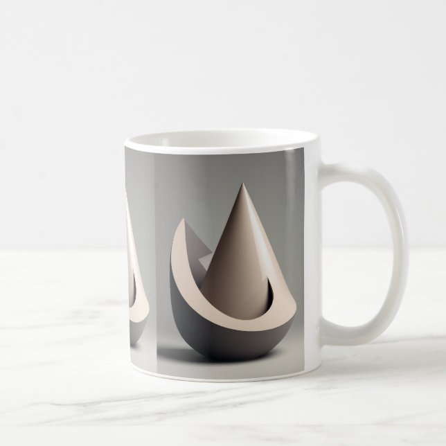 Caneca De Café Forma 3D elegante Design Mug (Direita)