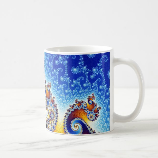 Caneca De Café Forma bidimensional ajustada do Fractal de (Direita)