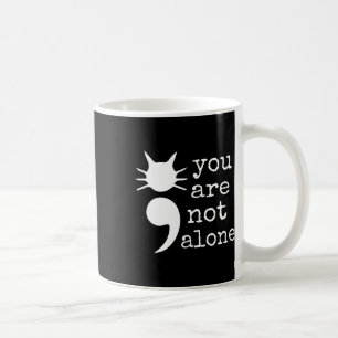 Caneca De Café Forma de Gato Semicolon Dão para Prevenção de Suic