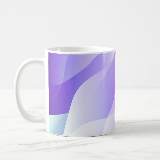 Caneca De Café Forma de Onda Geométrica abstrato com Gradient Sof (Esquerda)