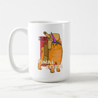Caneca De Café Forma Final - Gato de Batalha