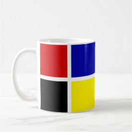 Caneca De Café Forma Geométrica Abstrata Multicolorida