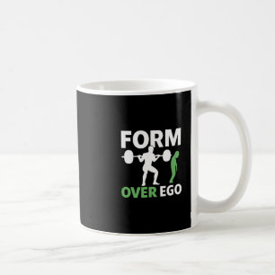 Caneca De Café Forma Sobre Ego Gym Pesando Desenho De Montagem