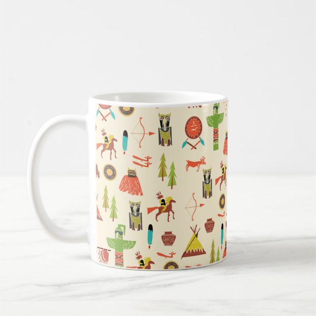 Caneca De Café formação com índios americanos (Esquerda)