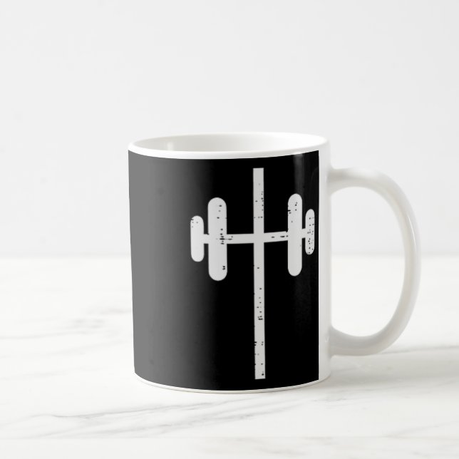 Caneca De Café Formação Cruzada de Barbel Pocket Exercício Cristã (Direita)