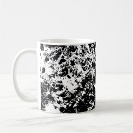 Caneca De Café Formação de gelo Abstrato a preto e branco