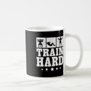Caneca De Café Formação Gráfica De Malhações De Ginástica De Duro