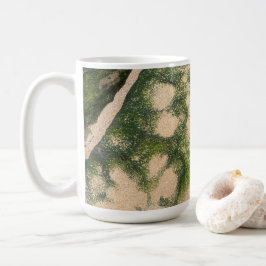 Caneca De Café Formação Rochosa de Arenito com Musgo Esmeralda Ve