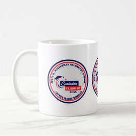 Caneca De Café Formando Azul Vermelho Branco Graduação Clássica